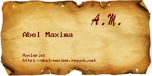 Abel Maxima névjegykártya